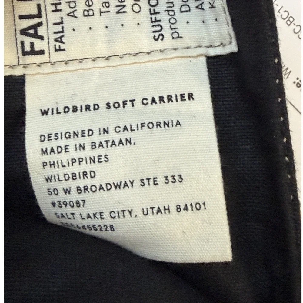 WildBird Aerial Buckle Carrier Raven XS XL NWT Soft Structured Adjustable